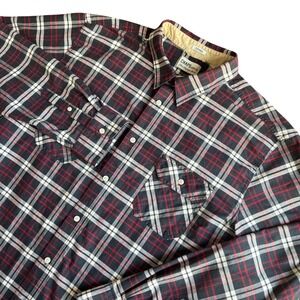 Chaps Mens Plaid Long Sleeve Button Down Shirt Fitted XXL TTG EE